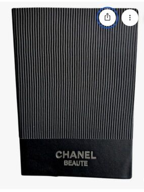 CHANEL Black Textured Lined Notebook with Logo Bookmark